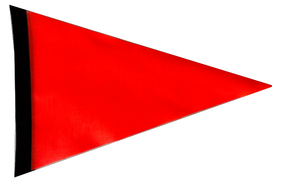 Orange pennant flag
